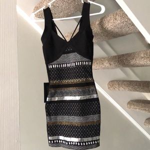 Marciano jet black A996 dress, beaded detail, XS.